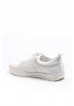 MirgeShoes Beyaz Bağcıklı Kadın Casual Ayakkabı İçi Dışı Hakiki Deri MRG011064261217