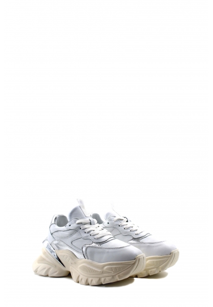 MirgeShoes Beyaz Bağcıklı Kadın Spor Ayakkabı İçi Dışı Hakiki Deri MRG01297261362