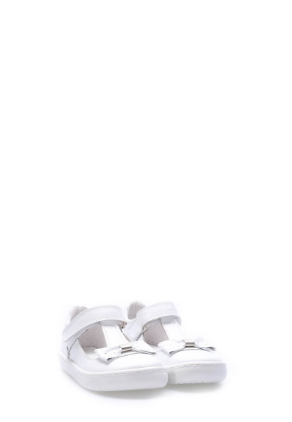 MirgeShoes Beyaz Kız Çocuk Casual Ayakkabı İçi Dışı Hakiki Deri MRG011362411257