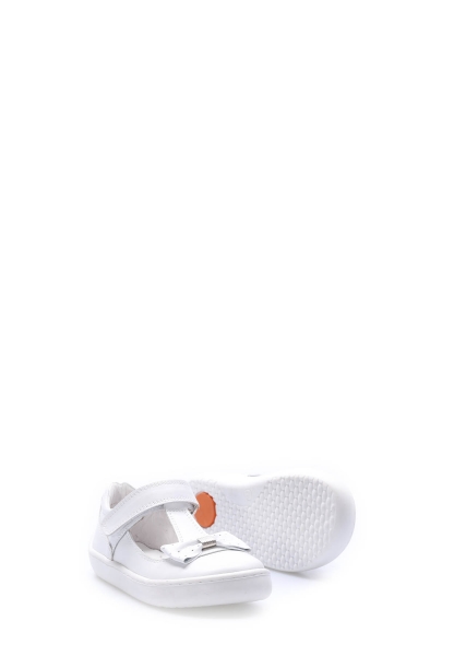 MirgeShoes Beyaz Kız Çocuk Casual Ayakkabı İçi Dışı Hakiki Deri MRG011362411257