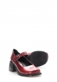 MirgeShoes Bordo Kadın Kalın Topuklu Ayakkabı İçi Dışı Hakiki Deri MRG0134726188220