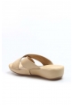 MirgeShoes Kadın Terlik İçi Dışı Hakiki Deri Bej   MRG019942611915