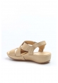 MirgeShoes Kadın Klasik Sandalet İçi Dışı Hakiki Deri Bej  MRG019942611917