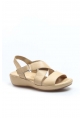 MirgeShoes Kadın Klasik Sandalet İçi Dışı Hakiki Deri Bej  MRG019942611917