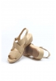 MirgeShoes Kadın Klasik Sandalet İçi Dışı Hakiki Deri Bej  MRG019942611917