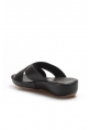 MirgeShoes Kadın Terlik İçi Dışı Hakiki Deri Siyah  MRG019942611915