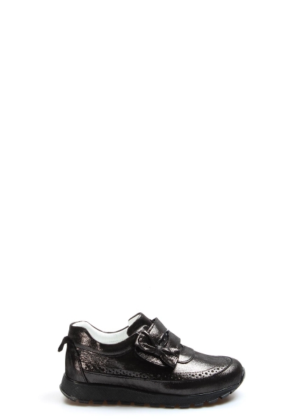 MirgeShoes Çelik Kız Çocuk Cırtcırtlı Sneaker Ayakkabı İçi Dışı Hakiki Deri MRG019676215