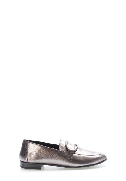 MirgeShoes Çelik Rahat Kadın Babet Ayakkabı İçi Dışı Hakiki Deri MRG017872615217