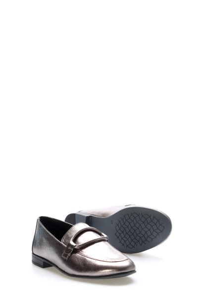 MirgeShoes Çelik Rahat Kadın Babet Ayakkabı İçi Dışı Hakiki Deri MRG017872615217