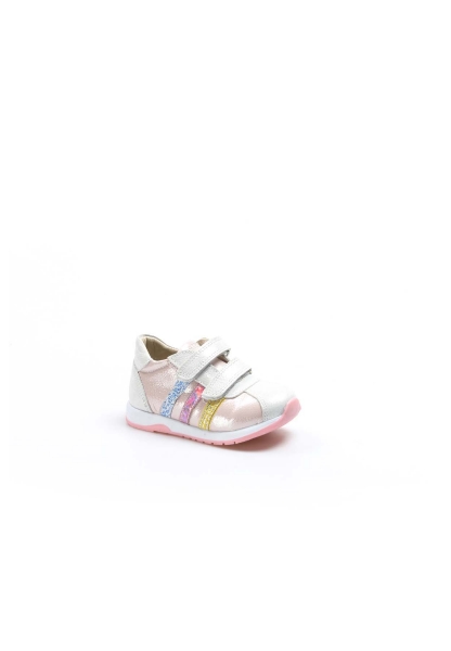 MirgeShoes Bebek Casual Ayakkabı İçi Dışı Hakiki Deri Gümüş Pembe  MRG0113621912