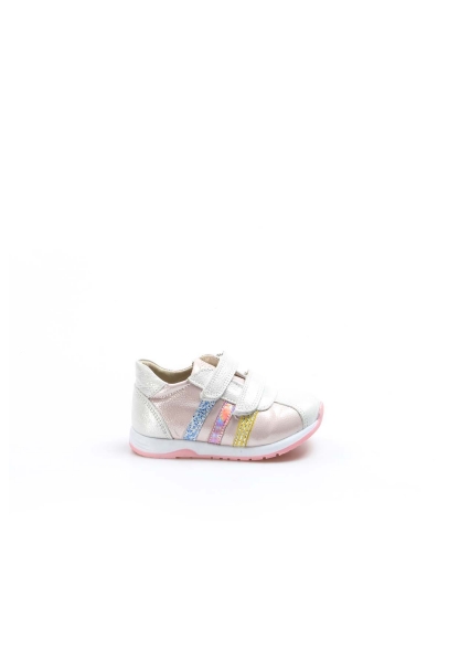 MirgeShoes Bebek Casual Ayakkabı İçi Dışı Hakiki Deri Gümüş Pembe  MRG0113621912