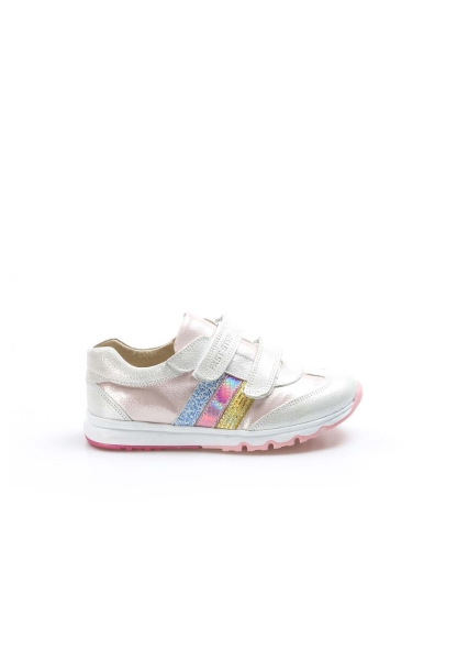MirgeShoes Pembe Kız Çocuk Sneaker Spor Ayakkabı İçi Dışı Hakiki Deri MRG0113661912