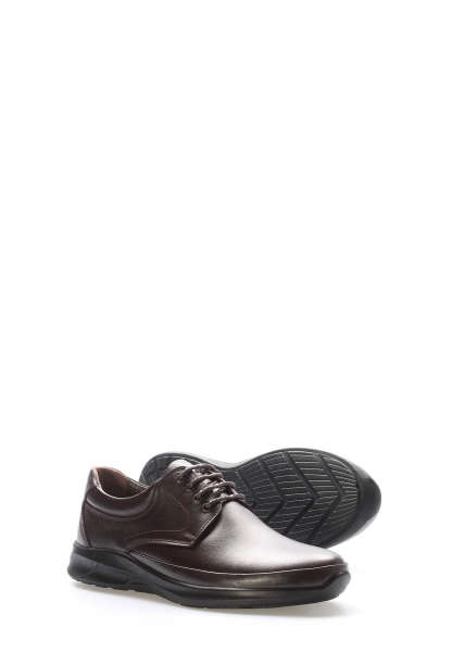 MirgeShoes Kahve Bağcıklı Erkek Casual Ayakkabı İçi Dışı Hakiki Deri MRG01792131533151161729