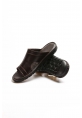MirgeShoes Erkek Terlik İçi Dışı Hakiki Deri Kahve MRG01148131127-1903