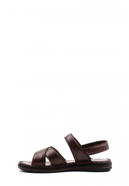 MirgeShoes Kahve Erkek Açık Hava Sandalet İçi Dışı Hakiki Deri MRG01248131433