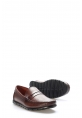 MirgeShoes Kahve Bağcıksız Erkek Loafer Ayakkabı İçi Dışı Hakiki Deri MRG0175813337