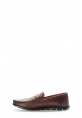 MirgeShoes Kahve Bağcıksız Erkek Loafer Ayakkabı İçi Dışı Hakiki Deri MRG0175813337
