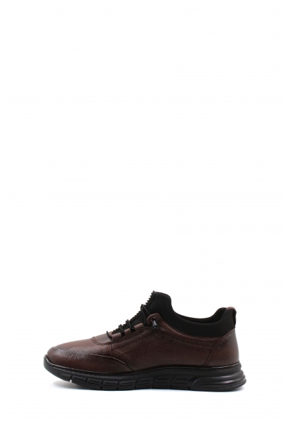 MirgeShoes Kahve Erkek Spor Sneaker Ayakkabı İçi Dışı Hakiki Deri MRG01741312319