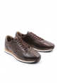 MirgeShoes Kahve Bağcıklı Erkek Spor Sneaker Ayakkabı İçi Dışı Hakiki Deri MRG0128413121637