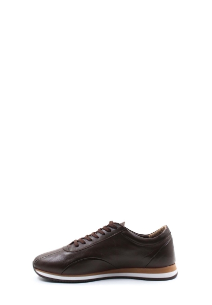 MirgeShoes Kahve Bağcıklı Erkek Spor Sneaker Ayakkabı İçi Dışı Hakiki Deri MRG0128413121637
