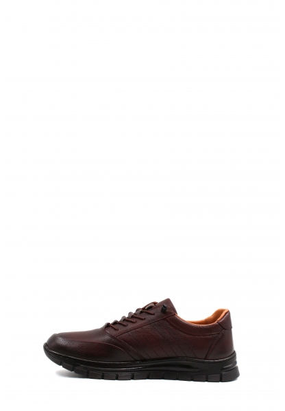 MirgeShoes Kahve Bağcıklı Erkek Spor Sneaker Ayakkabı İçi Dışı Hakiki Deri MRG0110811316279