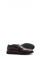 MirgeShoes Kahve Bağcıksız Erkek Klasik Ayakkabı İçi Dışı Hakiki Deri MRG019971314845438