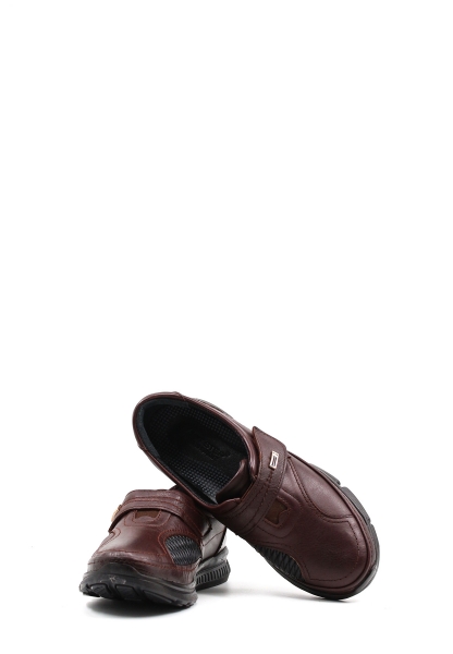 MirgeShoes Kahve Bağcıksız Kadın Casual Ayakkabı İçi Dışı Hakiki Deri MRG01268261821