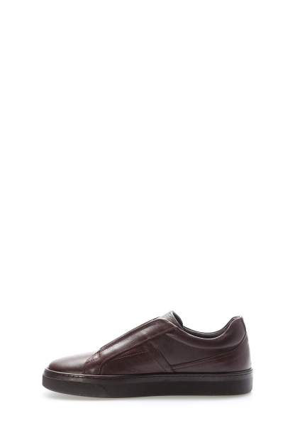 MirgeShoes Kahve Lastikli Erkek Casual Ayakkabı İçi Dışı Hakiki Deri MRG01949131442