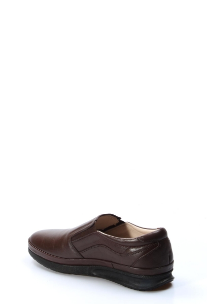 MirgeShoes Kahve Bağcıksız Erkek Casual Ayakkabı İçi Dışı Hakiki Deri MRG01792132153427