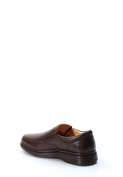 MirgeShoes Kahve Bağcıksız Erkek Casual Ayakkabı İçi Dışı Hakiki Deri MRG019451311413