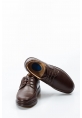 MirgeShoes Kahve Bağcıklı Erkek Casual Ayakkabı İçi Dışı Hakiki Deri MRG019451311414