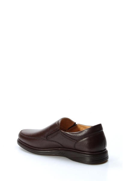 MirgeShoes Kahve Bağcıksız Erkek Casual Ayakkabı İçi Dışı Hakiki Deri MRG0194513211413