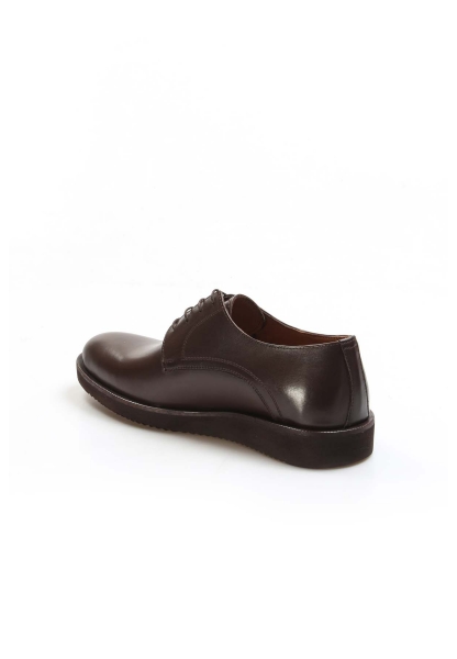 MirgeShoes Kahve Bağcıklı Erkek Oxford Ayakkabı İçi Dışı Hakiki Deri MRG01952131162