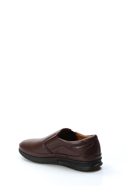 MirgeShoes Kahve Bağcıksız Erkek Casual Ayakkabı İçi Dışı Hakiki Deri MRG01792131533427