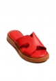 MirgeShoes Kadın Terlik İçi Dışı Hakiki Deri Kırmızı  MRG017512611075