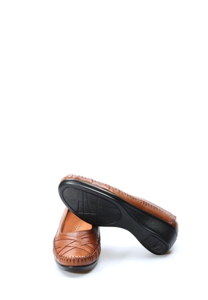 MirgeShoes Kızıl Bağcıksız Kadın Casual Ayakkabı İçi Dışı Hakiki Deri MRG01489261135