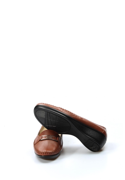 MirgeShoes Kızıl Bağcıksız Kadın Casual Ayakkabı İçi Dışı Hakiki Deri MRG01489261323