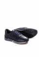  MirgeShoes Lacivert Bağcıklı Erkek Spor Sneaker Ayakkabı İçi Dışı Hakiki Deri MRG01730131438