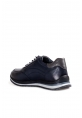 MirgeShoes Lacivert Bağcıklı Erkek Spor Sneaker Ayakkabı İçi Dışı Hakiki Deri MRG01985131527