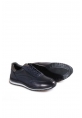 MirgeShoes Lacivert Bağcıklı Erkek Spor Sneaker Ayakkabı İçi Dışı Hakiki Deri MRG01985131527
