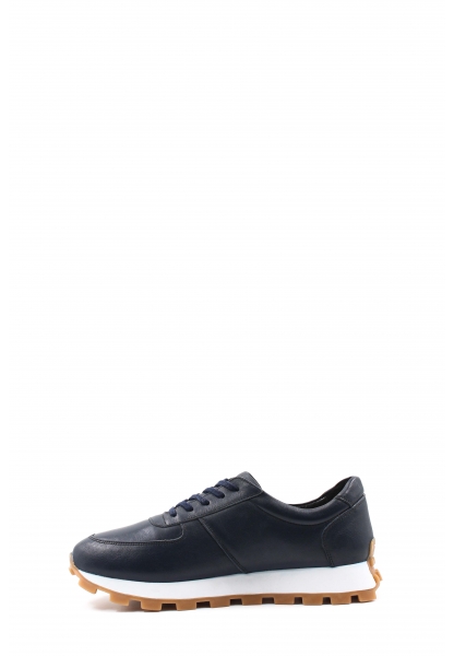MirgeShoes Lacivert Bağcıklı Erkek Spor Sneaker Ayakkabı İçi Dışı Hakiki Deri MRG01284131925