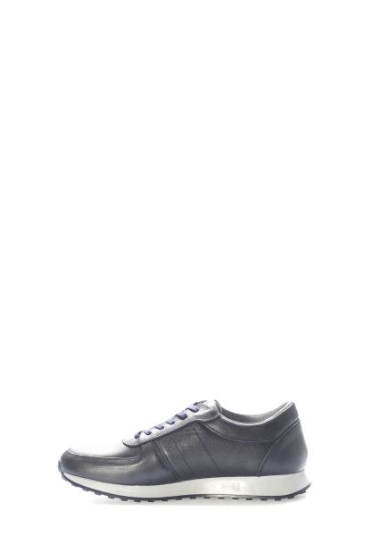 MirgeShoes Lacivert Bağcıklı Erkek Spor Sneaker Ayakkabı İçi Dışı Hakiki Deri MRG011081131773