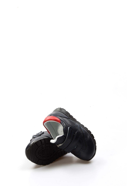 MirgeShoes Bebek Casual Ayakkabı İçi Dışı Hakiki Deri Lacivert Kırmızı  MRG01136211012