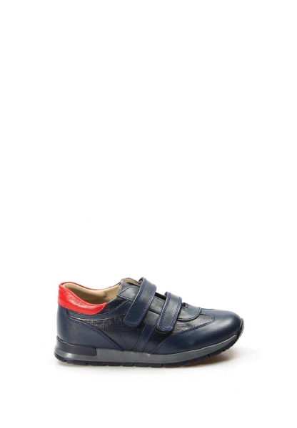MirgeShoes Lacivert Unisex Çocuk Sneaker Spor Ayakkabı İçi Dışı Hakiki Deri MRG01136611012