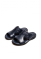 MirgeShoes Erkek Terlik İçi Dışı Hakiki Deri Lacivert MRG01082131432