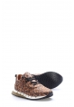 MirgeShoes Leopar Bağcıklı Kadın Casual Ayakkabı İçi Dışı Hakiki Deri MRG01297261400680