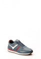  MirgeShoes Mavi Bağcıklı Erkek Sneaker Spor Ayakkabı İçi Dışı Hakiki Deri MRG019861311907