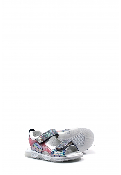 MirgeShoes Mavi Kız Çocuk Sandalet İçi Dışı Hakiki Deri Saten MRG011362431218