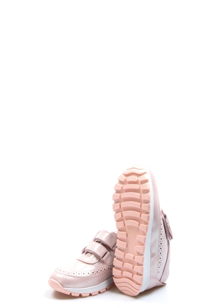MirgeShoes Pudra Simli Kız Çocuk Spor Sneaker Ayakkabı İçi Dışı Hakiki Deri MRG019676215