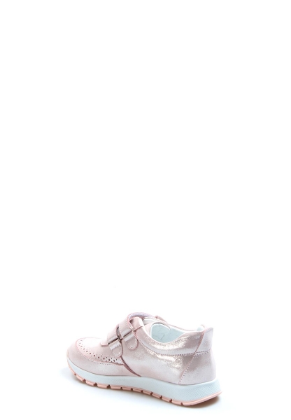 MirgeShoes Pudra Simli Kız Çocuk Spor Sneaker Ayakkabı İçi Dışı Hakiki Deri MRG019676215